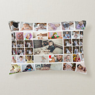 Design Your Own 40 Photo Collage Decorative Cushion
