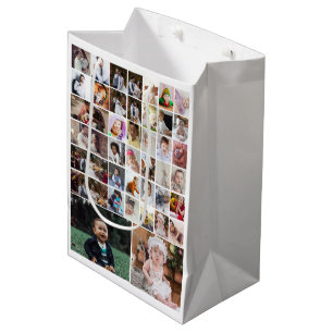 Design Your Own 40 Photo Collage Medium Gift Bag