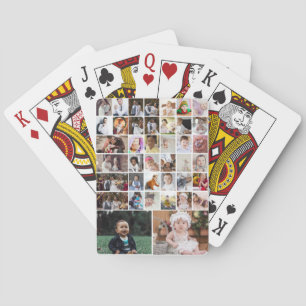 Design Your Own 40 Photo Collage Playing Cards