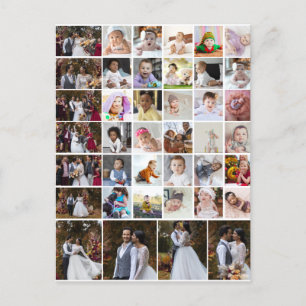 Design Your Own 40 Photo Collage Postcard