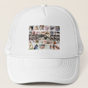 Design Your Own 40 Photo Collage Trucker Hat