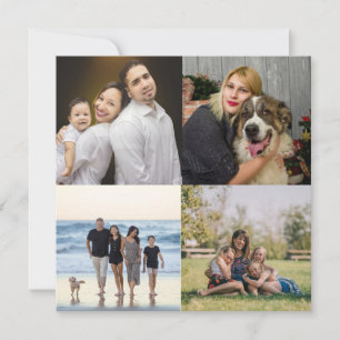 Design Your Own 4 Family Photo Collage  Holiday Card