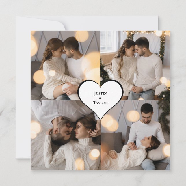 Design Your Own 4 Photo Collage Announcement (Front)