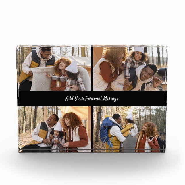 Design Your Own 4 Photo Collage Block (Front)