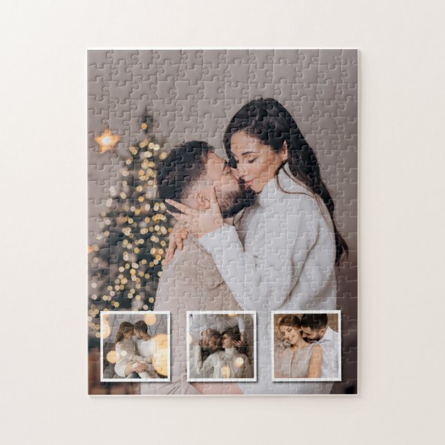 Design Your Own 4 Photo Collage Jigsaw Puzzle (Vertical)