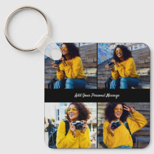Design Your Own 4 Photo Collage Key Ring