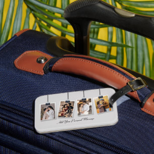 Design Your Own 4 Photo Collage Luggage Tag
