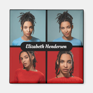 Design Your Own 4 Photo Collage Magnet