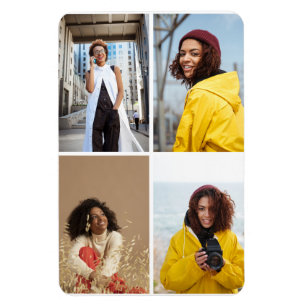 Design Your Own 4 Photo Collage Magnet