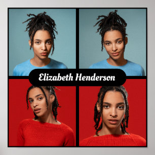 Design Your Own 4 Photo Collage Poster