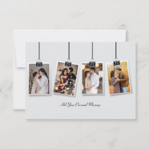 Design Your Own 4 Photo Collage Thank You Card