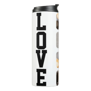 Design Your Own 4 Photo Collage Thermal Tumbler