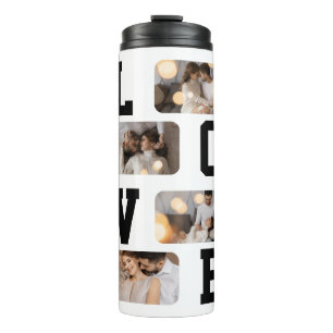 Design Your Own 4 Photo Collage Thermal Tumbler