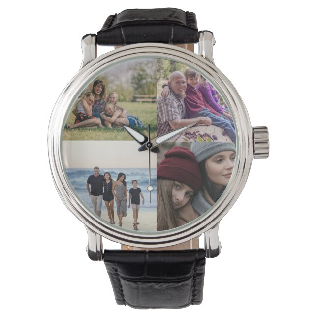 Design Your Own 4 Photo Collage Watch (Front)