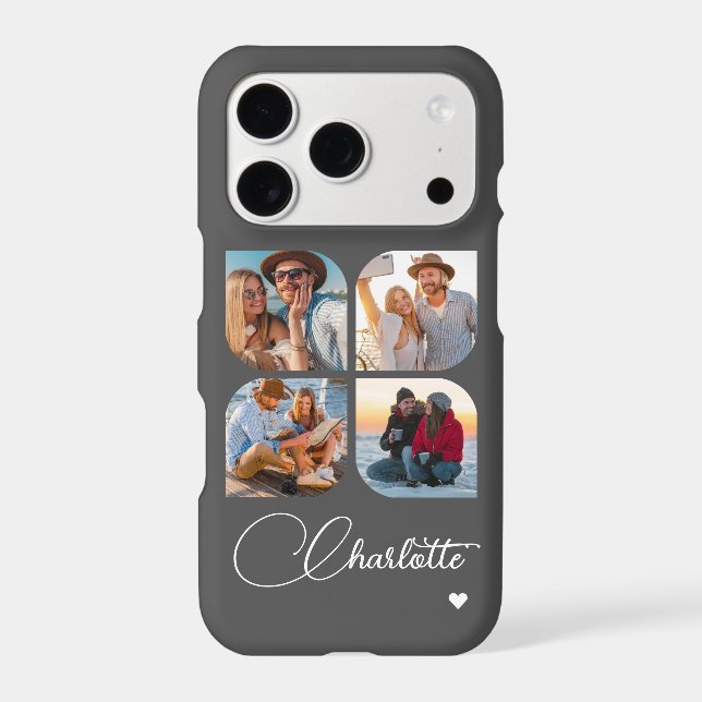 Design Your Own 4 Photo Personalised Name (Back)