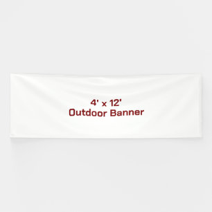Design Your Own 4' x 12' Outdoor Vinyl Banner