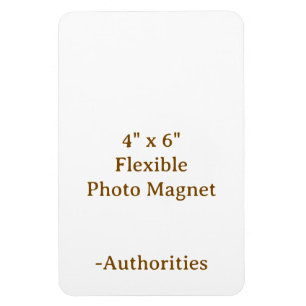 Design Your Own 4" x 6" Flexible Photo Magnet