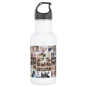 Design Your Own 50 Photo Collage 532 Ml Water Bottle