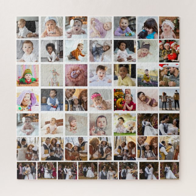 Design Your Own 50 Photo Collage Jigsaw Puzzle (Vertical)