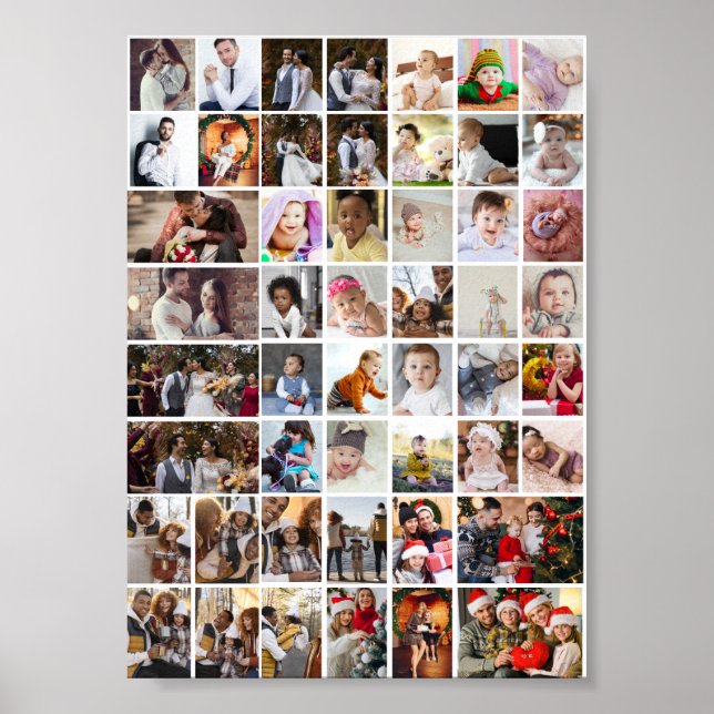 Design Your Own 50 Photo Collage Poster (Front)