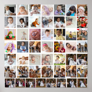 Design Your Own 50 Photo Collage Poster