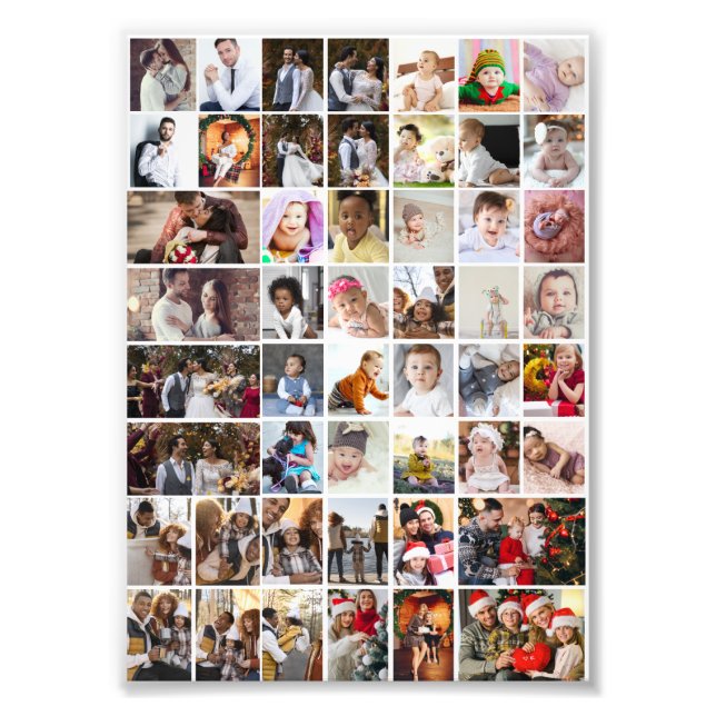 Design Your Own 50 Photo Collage Print (Front)