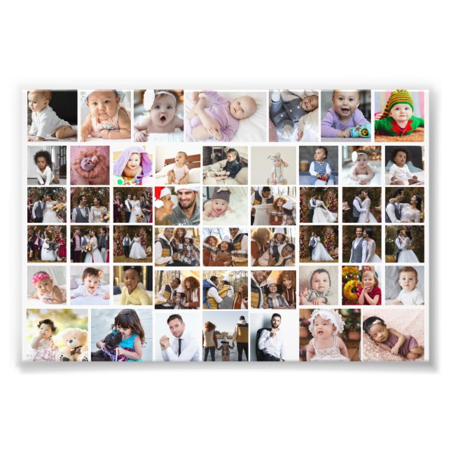 Design Your Own 50 Photo Collage Print (Front)