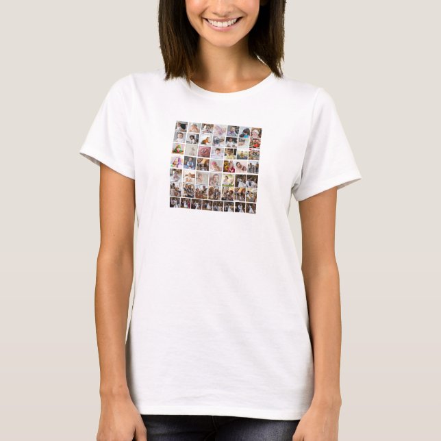 Design Your Own 50 Photo Collage T-Shirt (Front)