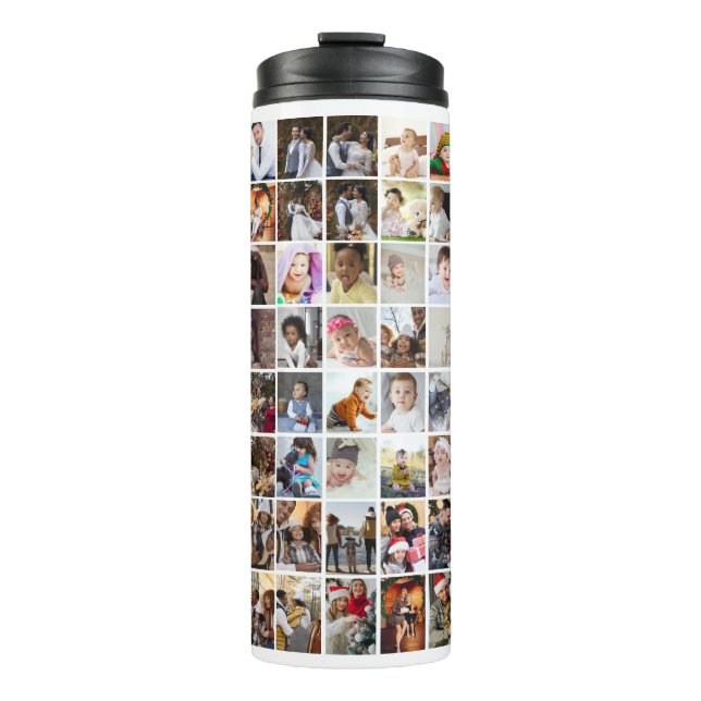 Design Your Own 50 Photo Collage Thermal Tumbler (Front)