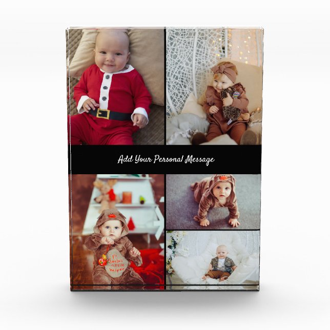 Design Your Own 5 Photo Collage Block (Front)
