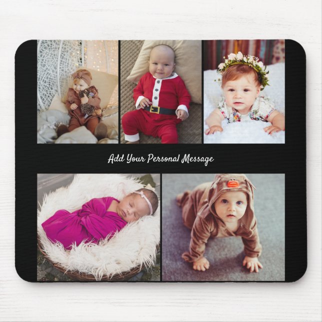 Design Your Own 5 Photo Collage Mouse Pad (Front)