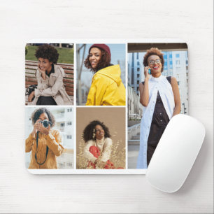 Design Your Own 5 Photo Collage Mouse Pad