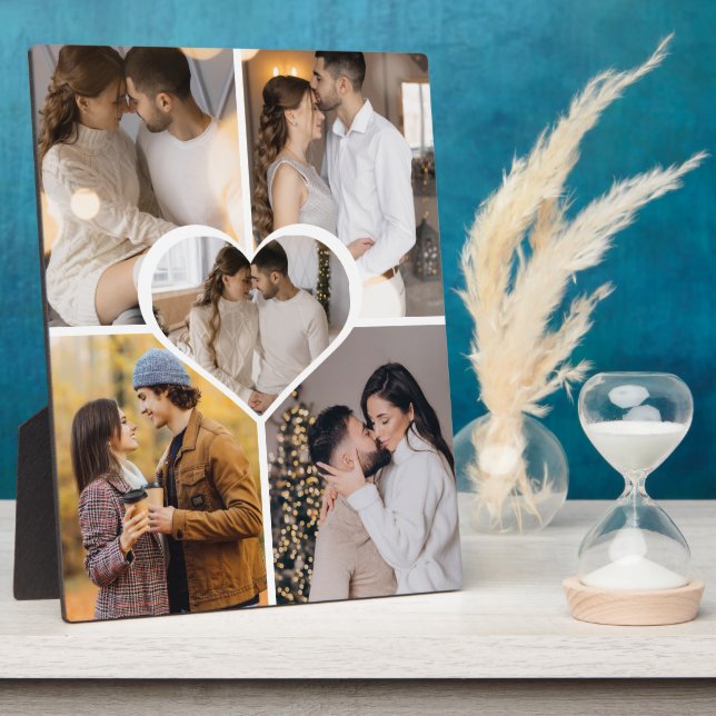 Design Your Own 5 Photo Collage Plaque (Side)