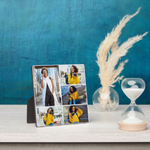 Design Your Own 5 Photo Collage Plaque