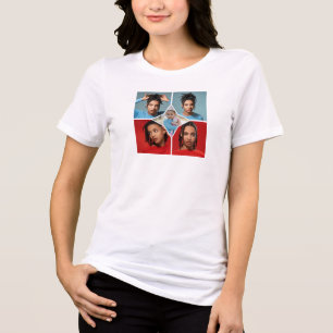 Design Your Own 5 Photo Collage Tri-Blend Shirt