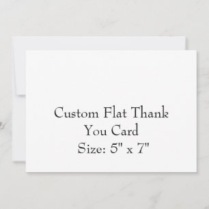 Design Your Own 5" x 7" Custom Folded Squared Thank You Card