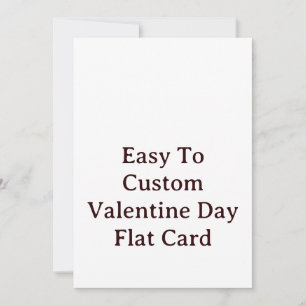 Design Your Own 5" x 7" Valentine Day Flat Card