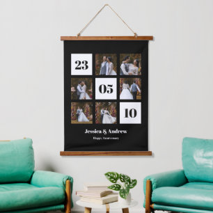 Design Your Own 6 Photo Collage Hanging Tapestry