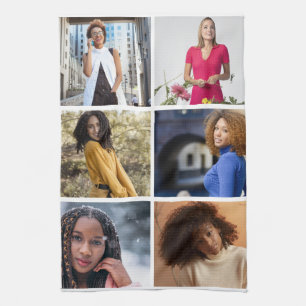 Design Your Own 6 Photo Collage Tea Towel