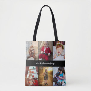 Design Your Own 6 Photo Collage Tote Bag
