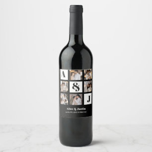 Design Your Own 6 Photo Collage Wine Label