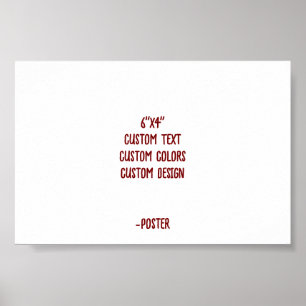Design Your Own 6"x4" Matte Poster