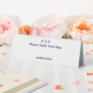 Design Your Own 6" X 2" Plastic Table Tent Sign