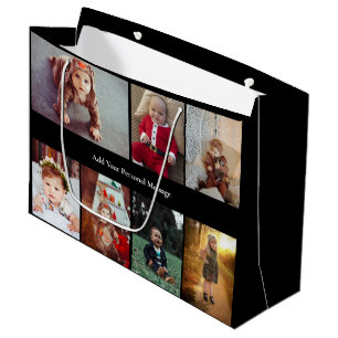 Design Your Own 7 Photo Collage Large Gift Bag