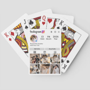 Design Your Own 7 Photo Collage Playing Cards