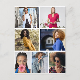 Design Your Own 7 Photo Collage Postcard