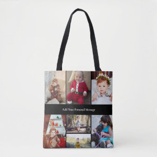 Design Your Own 7 Photo Collage Tote Bag