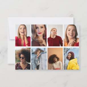 Design Your Own 8 Photo Collage Announcement