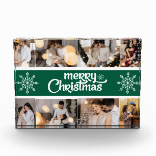 Design Your Own 8 Photo Collage Christmas Holiday Block