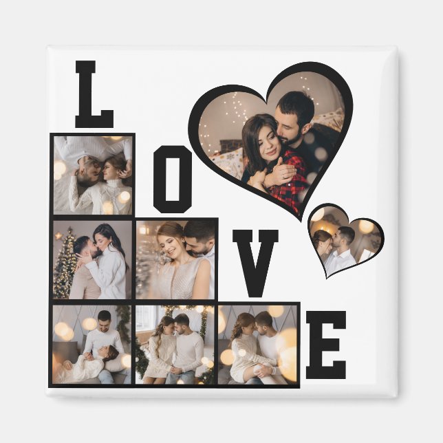 Design Your Own 8 Photo Collage Magnet (Front)